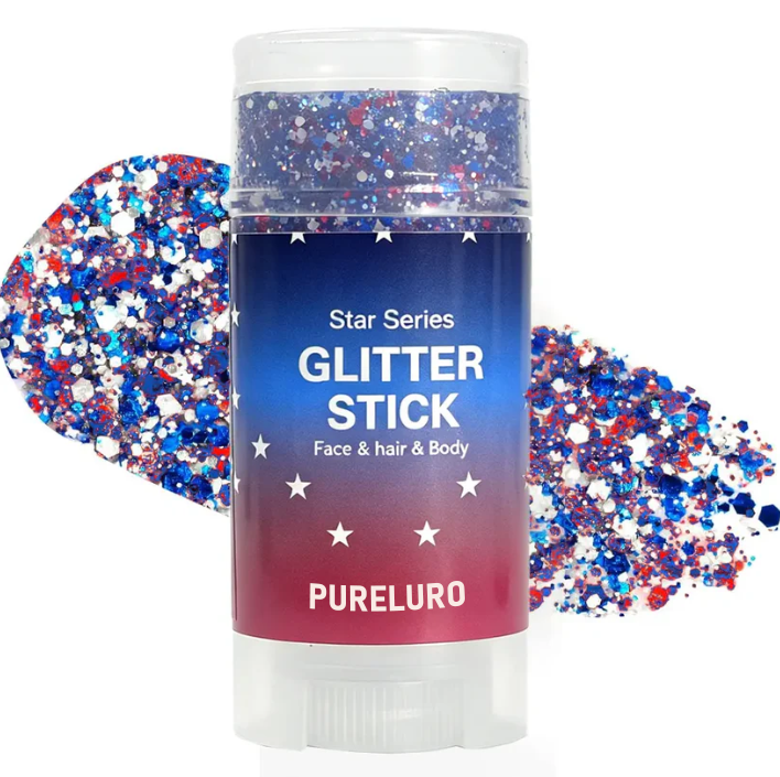Hexagon Glitter - Ruby Red