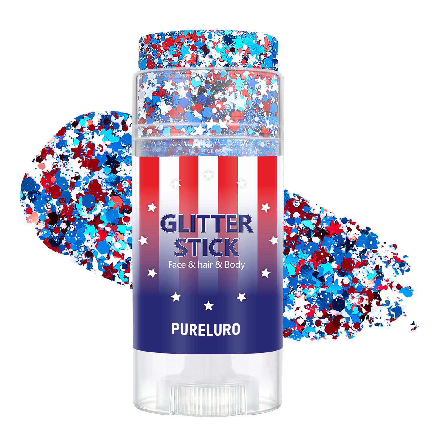 Hexagon Glitter - Ocean Blue